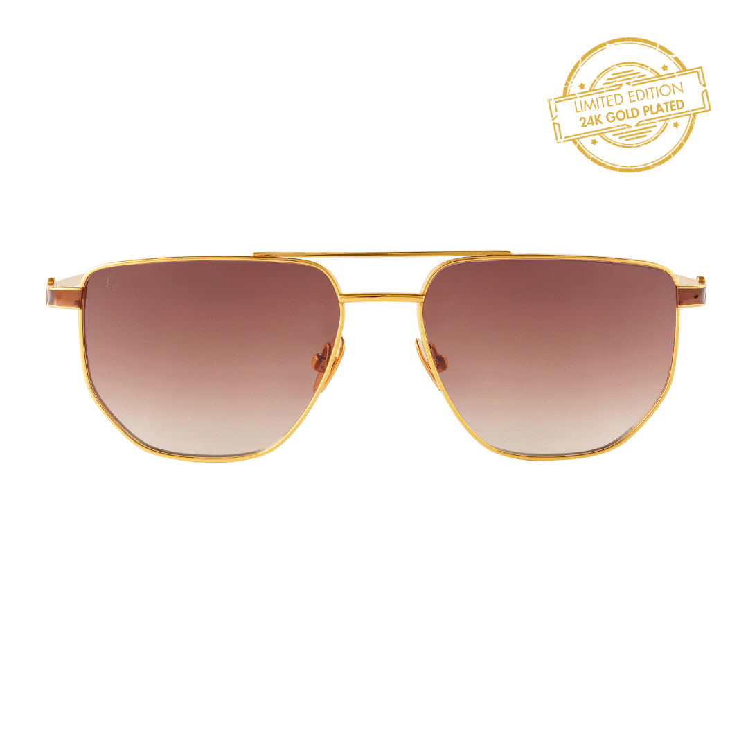 24K GOLD PLATED NEW YORK SUNGLASSES LIMITED EDITION