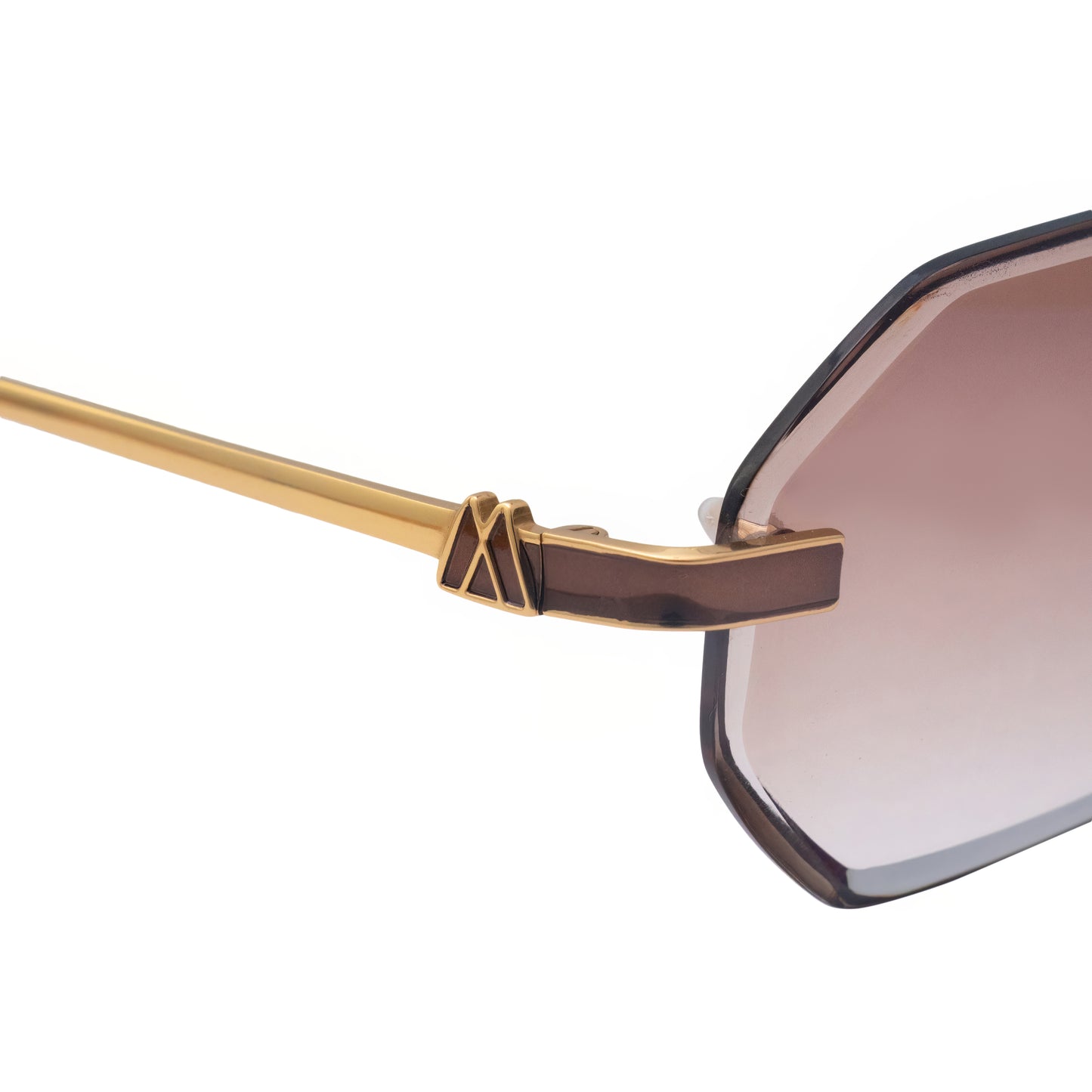 Tokyo Diamond Cut Champagne Gold Sunglasses