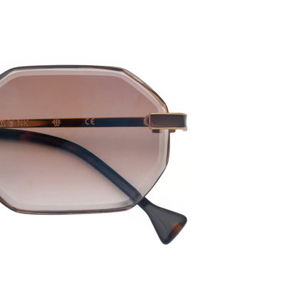 Tokyo Diamond Cut Champagne Gold Sunglasses